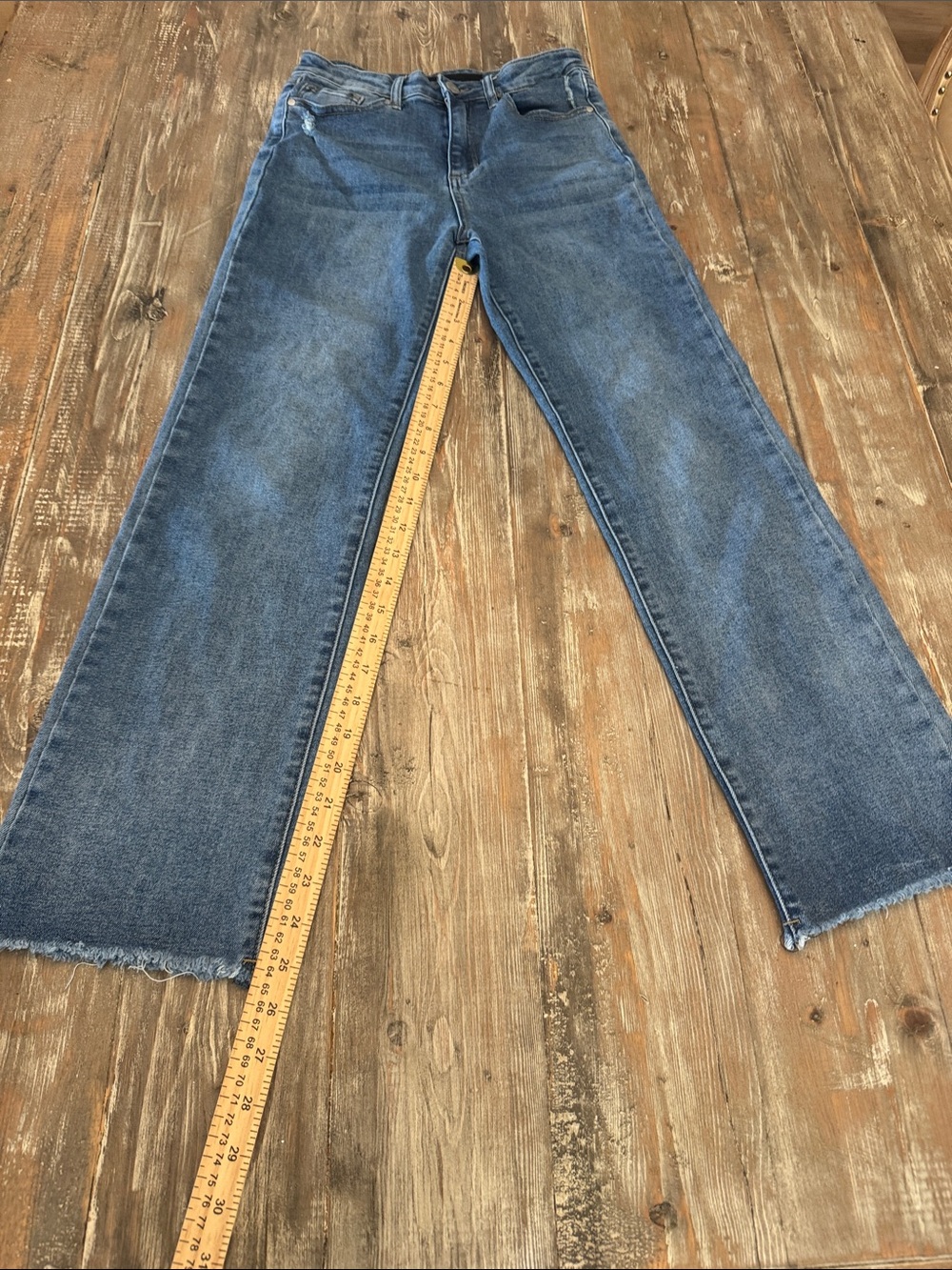 Joe's Jeans Relaxed Wide Leg Cropped Denim in Medium Blue